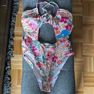 Cupshe XL Floral Cut Out One Piece Bathing Suit